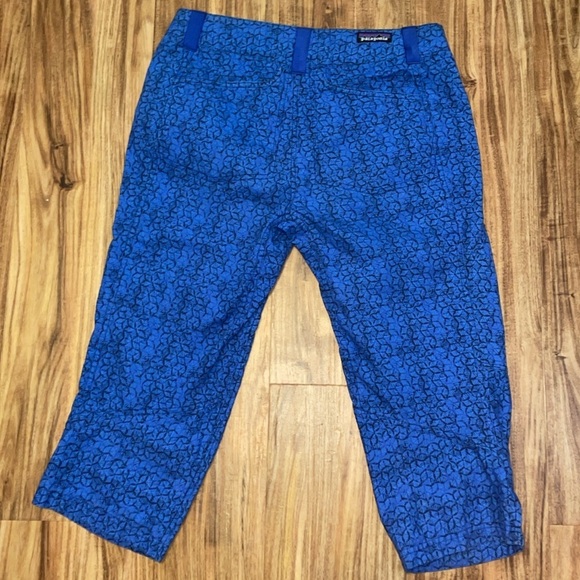 Patagonia women’s 6 pants cropped capri utility worn wear blue pattern stretch - Picture 6 of 11